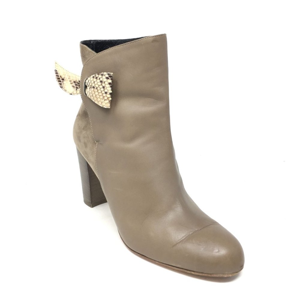 Women's Sarah Flint Pull On Ankle Boots Booties Shoes Size 39.5 EU/9 US Taupe